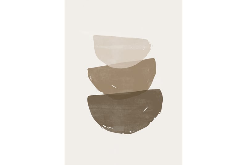 Poster Brush strokes 21x30 cm - Beige - Posters & prints