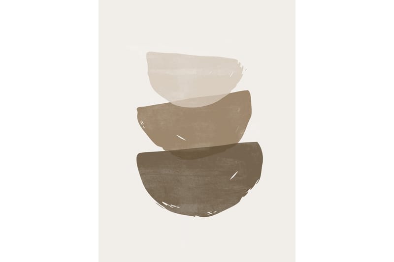 Poster Brush strokes 30x40 cm - Beige - Posters & prints