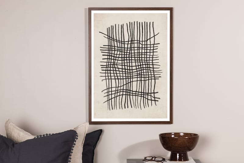 Poster Linework 30x40 cm - Beige/Svart - Posters & prints