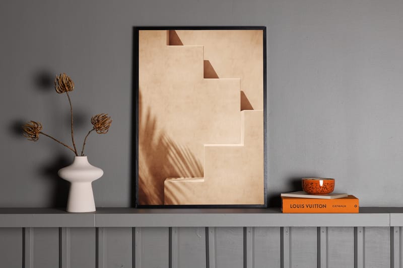 Poster Stairs 21x30 cm - Ljus Orange - Inredning - Tavlor & konst - Posters & prints