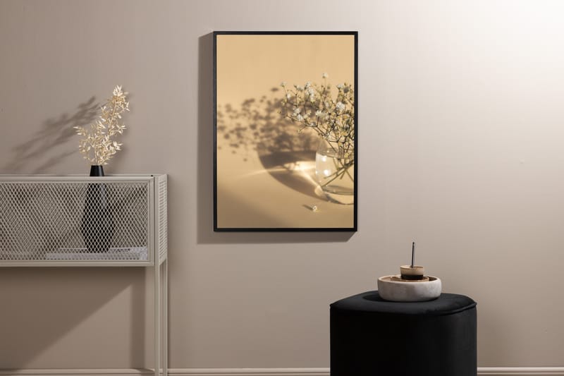 Poster white flowers 70x100 cm - Beige - Posters & prints