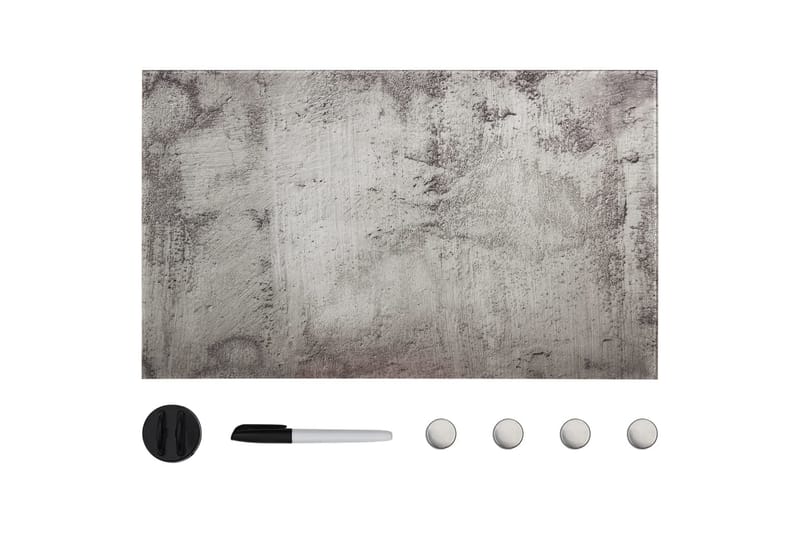 Magnetisk tavla glasskiva 100x60 cm - Grå - Anslagstavla - Whiteboard & glastavla