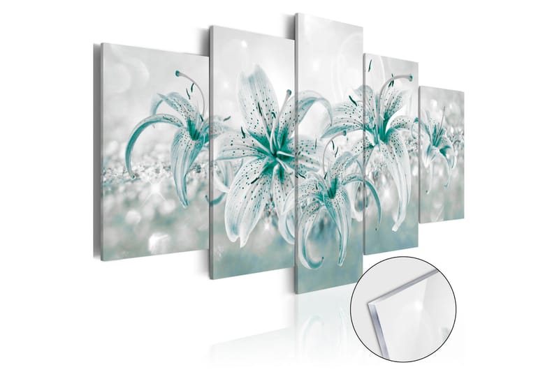 Tavla På Akryl Sapphire Lilies 200x100 - Artgeist sp. z o. o. - Tavlor & konst
