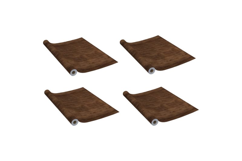 Dörrfolier 4 st mörk ek 210x90 cm PVC - Brun - Kakeldekor - Dekorplast