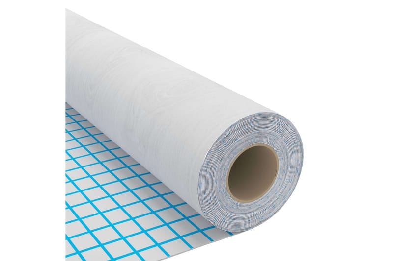 Dekorplast vitt trä 500x90 cm PVC - Vit/Trä - Fönsterfilm