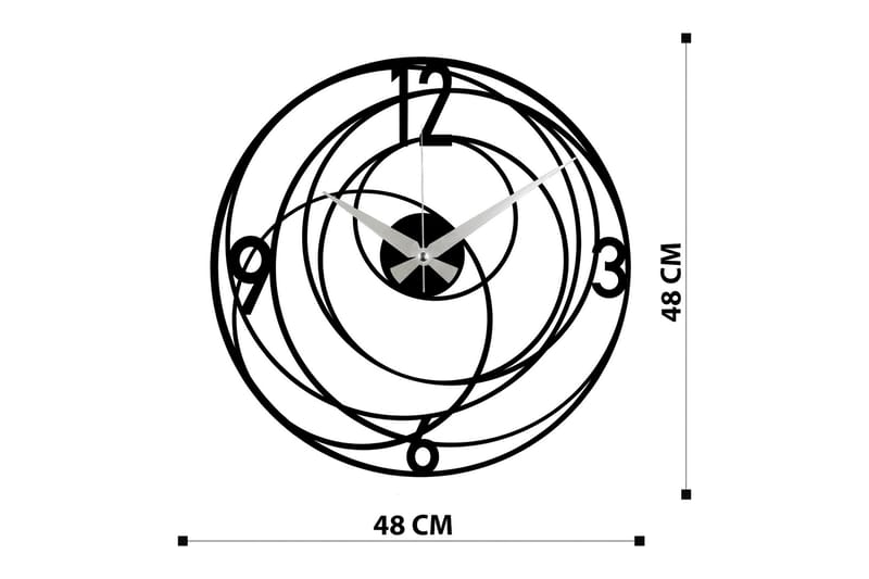 Achterdis Väggklocka Cirklar - Svart - Väggklocka & väggur