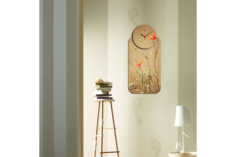 Decorative MDF Clock (2 Pieces) 68x32 - Väggklocka & väggur
