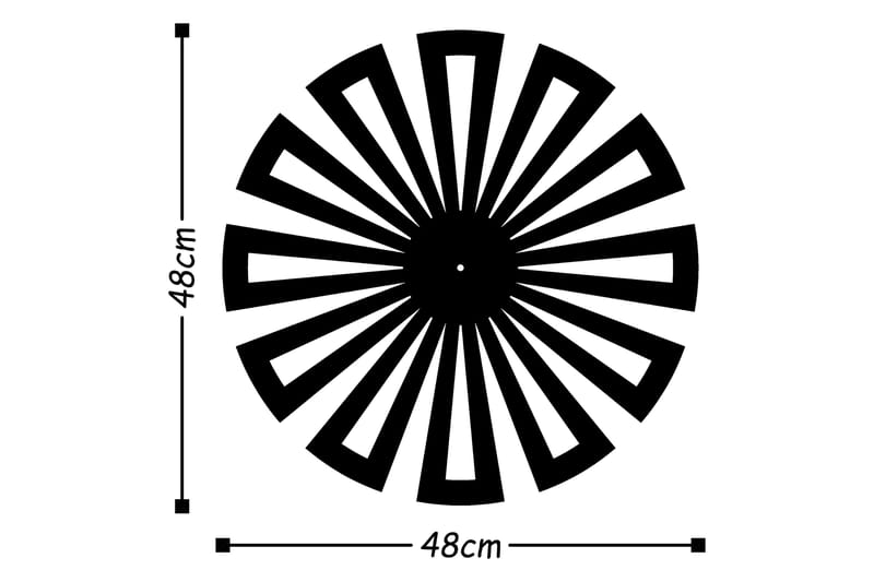 Dekoration Väggklocka - Svart - Inredning - Väggdekor - Väggklocka & väggur