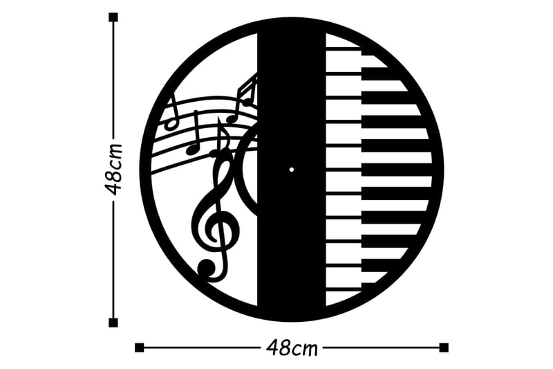 Dekoration Väggklocka - Svart - Väggklocka & väggur