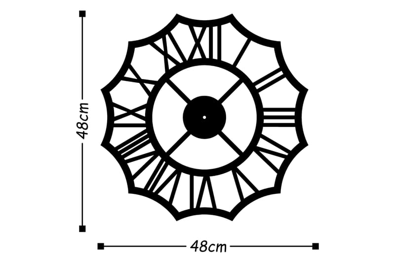 Dekoration Väggklocka - Svart - Väggklocka & väggur