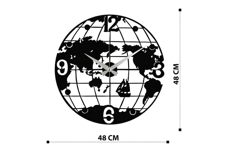 Enzoclock - S018 - Svart - Inredning - Väggdekor - Väggklocka & väggur