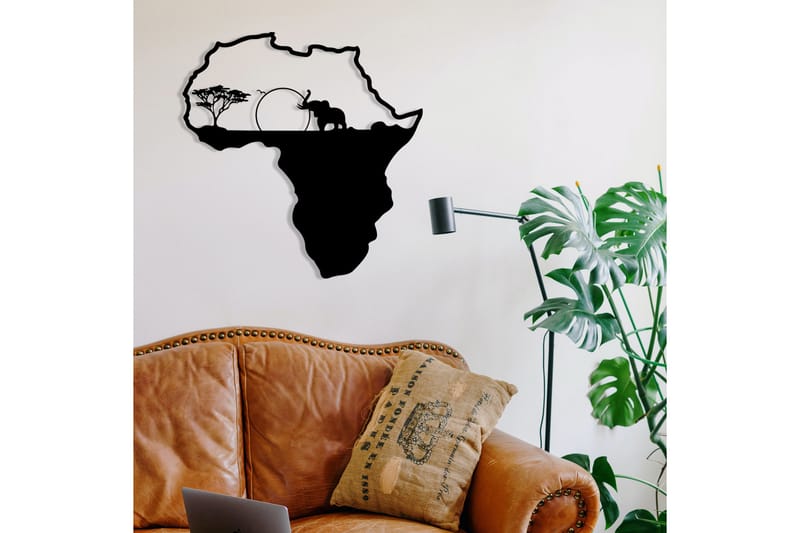 African 1 Väggdekor - Svart - Plåtskyltar