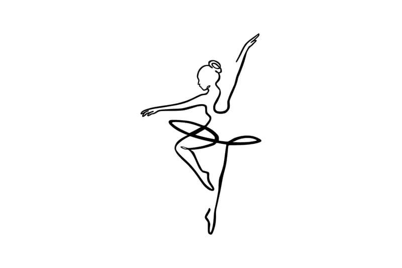 Ballerina 1 Väggdekor - Svart - Plåtskyltar