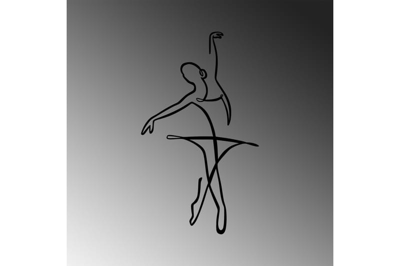 Ballerina 3 Väggdekor - Svart - Plåtskyltar
