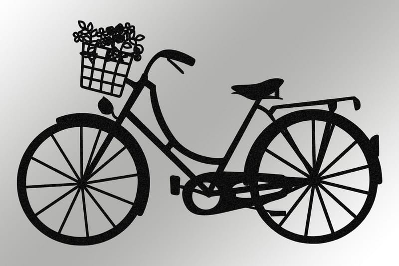 Bike Väggdekor - Svart - Plåtskyltar