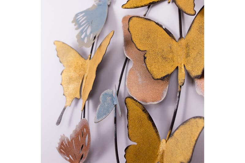 Butterflies Väggdekor - Flerfärgad - Plåtskyltar