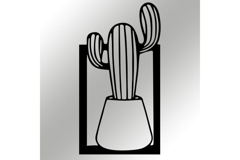 Cactus Väggdekor - Svart - Plåtskyltar