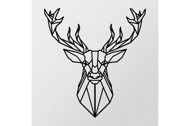 Deer 2 Väggdekor - Svart - Plåtskyltar