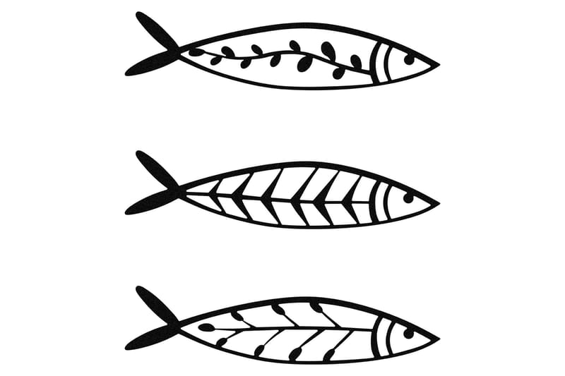 Fish Väggdekor - Svart - Plåtskyltar