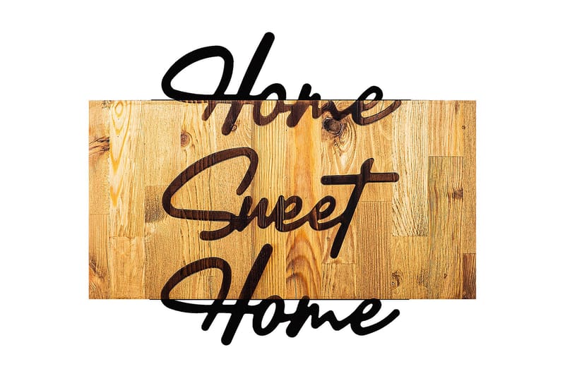 Home Sweet Home Väggdekor - Svart - Plåtskyltar