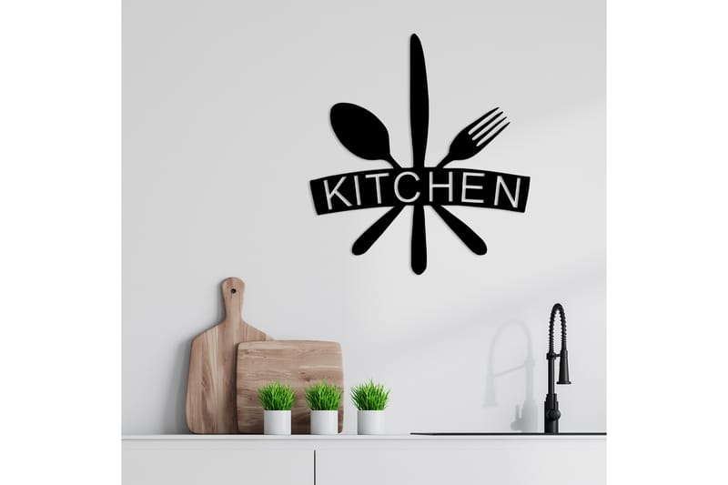 Kitchen Väggdekor - Svart - Plåtskyltar