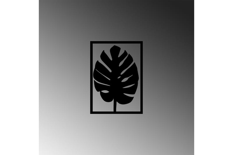 Leaf 30 Väggdekor - Svart - Plåtskyltar