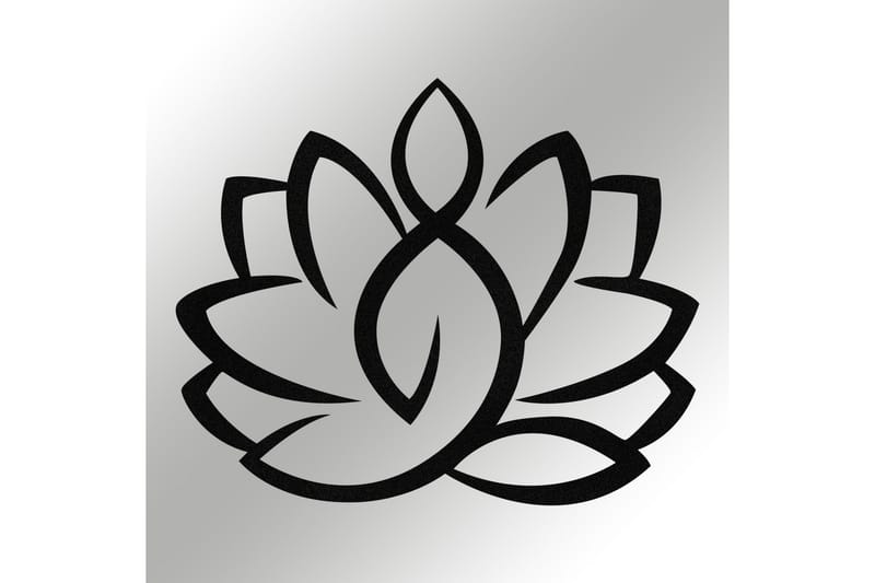 Lotus Väggdekor - Svart - Plåtskyltar