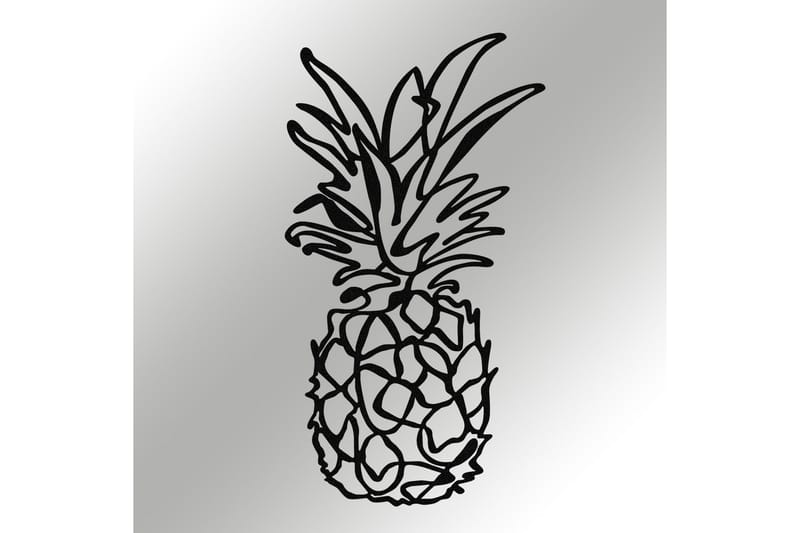 Pineapple Väggdekor - Svart - Plåtskyltar