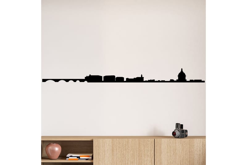 Toulouse Skyline Väggdekor - Svart - Plåtskyltar