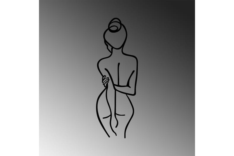 Woman Body Väggdekor - Svart - Plåtskyltar