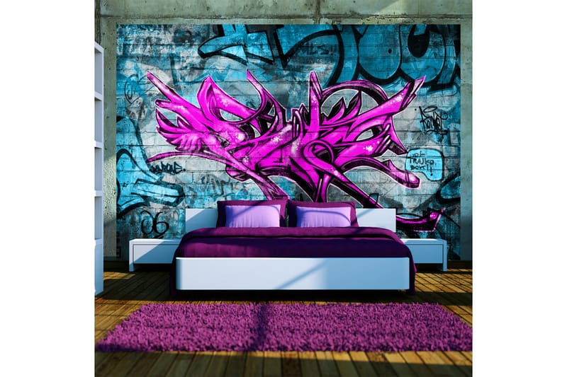 Fototapet Anonymous Graffiti 200x140 - Artgeist sp. z o. o. - Inredning - Väggdekor - Tapet & tapettillbehör - Fototapet