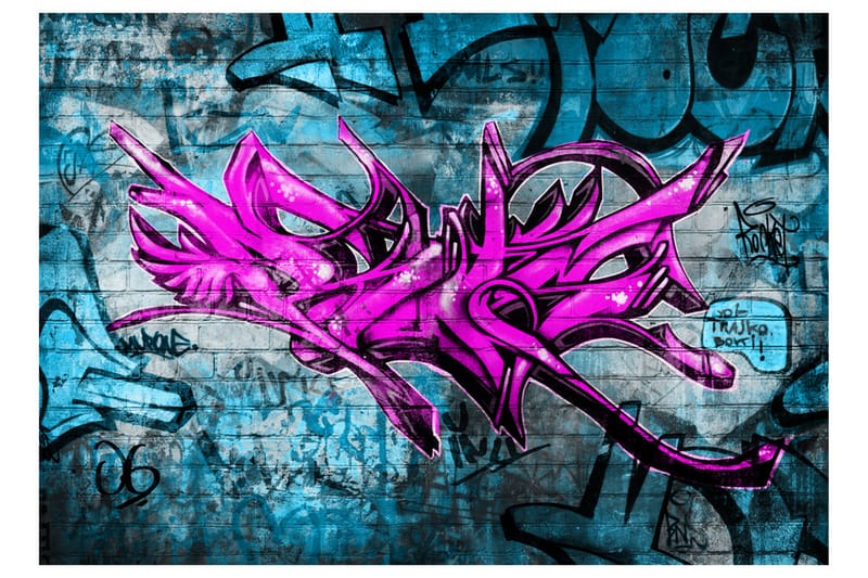 Fototapet Anonymous Graffiti 200x140 - Artgeist sp. z o. o. - Inredning - Väggdekor - Tapet & tapettillbehör - Fototapet