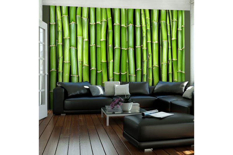 Fototapet Bamboo Wall 200x154 - Artgeist sp. z o. o. - Fototapet