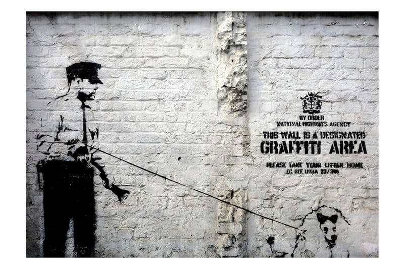 Fototapet Banksy Graffiti Area 100x70 - Artgeist sp. z o. o. - Fototapet
