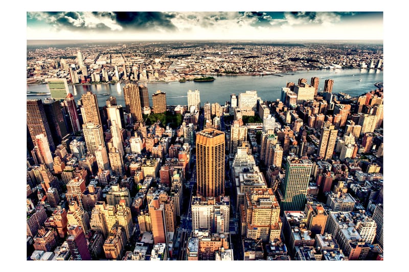 Fototapet Bird's Eye View Of New York 200x140 - Artgeist sp. z o. o. - Inredning - Väggdekor - Tapet & tapettillbehör - Fototapet