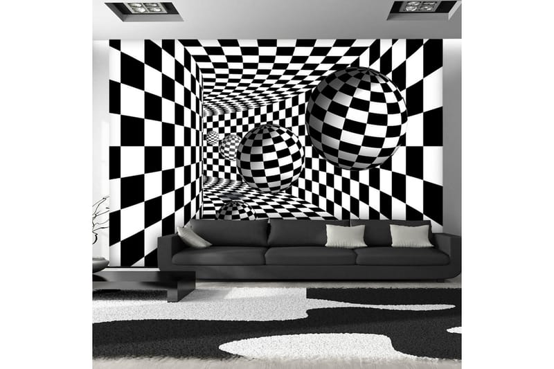 Fototapet Black & White Corridor 250x175 - Artgeist sp. z o. o. - Inredning - Väggdekor - Tapet & tapettillbehör - Fototapet