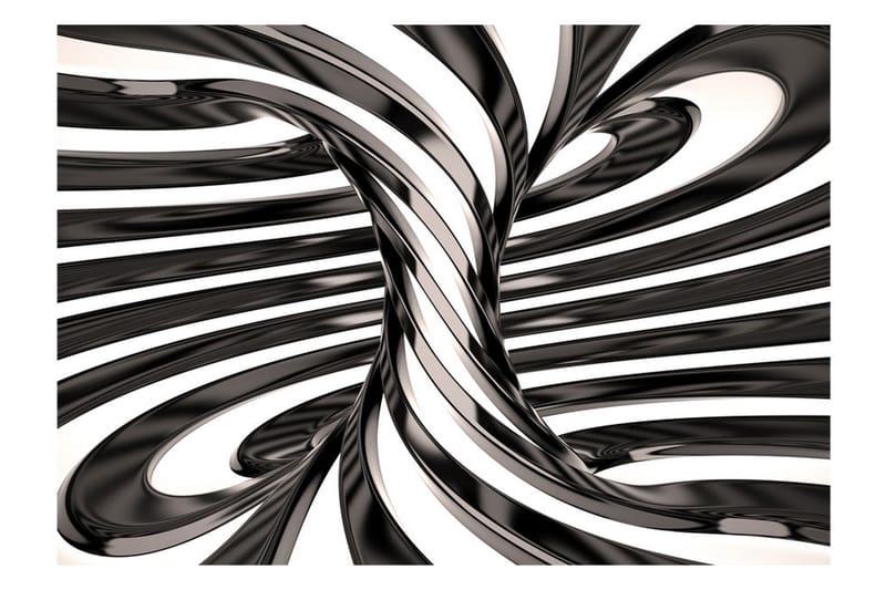 Fototapet Black And White Swirl 250x175 - Artgeist sp. z o. o. - Fototapet