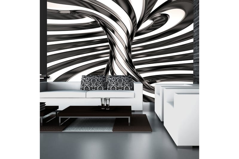 Fototapet Black And White Swirl 300x210 - Artgeist sp. z o. o. - Fototapet