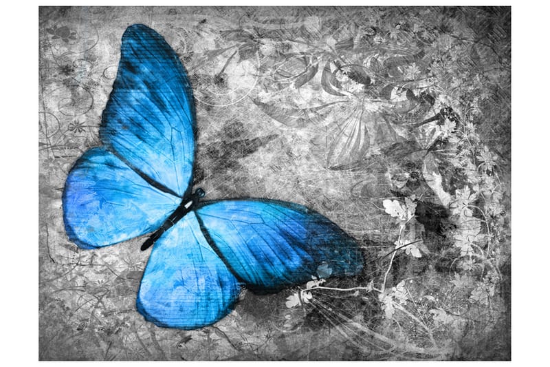 Fototapet Blue Butterfly 250x193 - Artgeist sp. z o. o. - Inredning - Väggdekor - Tapet & tapettillbehör - Fototapet