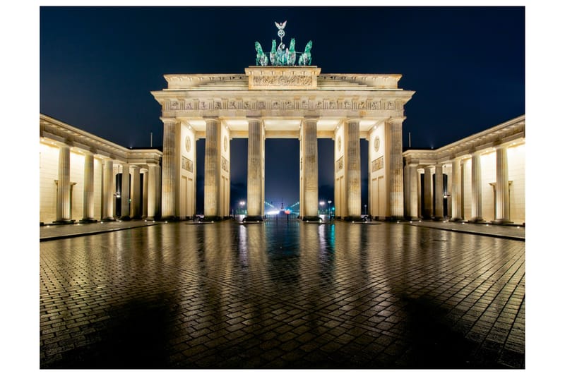 Fototapet Brandenburger Tor På Natten 200x154 - Artgeist sp. z o. o. - Inredning - Väggdekor - Tapet & tapettillbehör - Fototapet