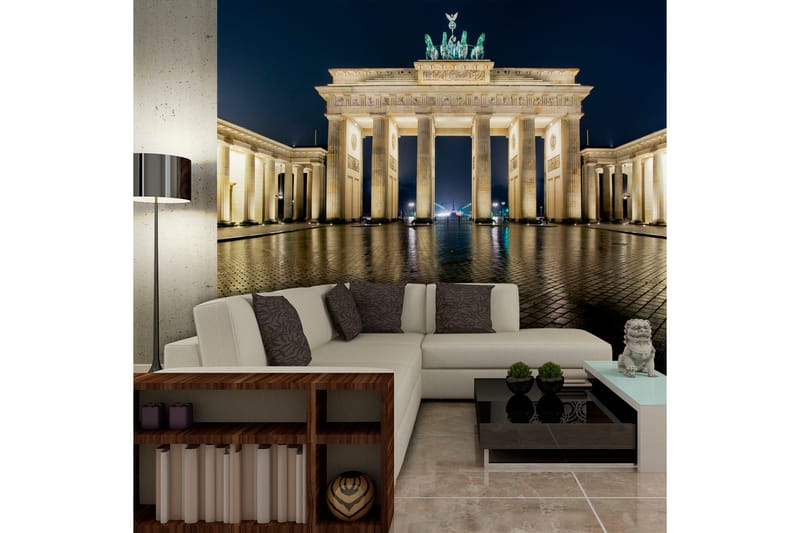 Fototapet Brandenburger Tor På Natten 200x154 - Artgeist sp. z o. o. - Inredning - Väggdekor - Tapet & tapettillbehör - Fototapet