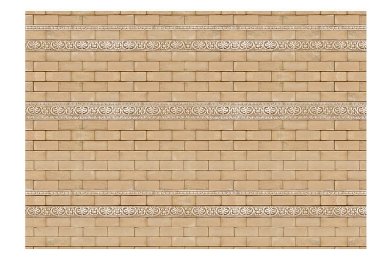 Fototapet Brick With Ornaments 200x140 - Artgeist sp. z o. o. - Inredning - Väggdekor - Tapet & tapettillbehör - Fototapet