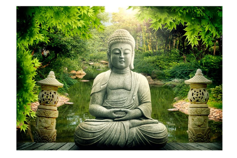 Fototapet Buddha's Garden 100x70 - Artgeist sp. z o. o. - Fototapet