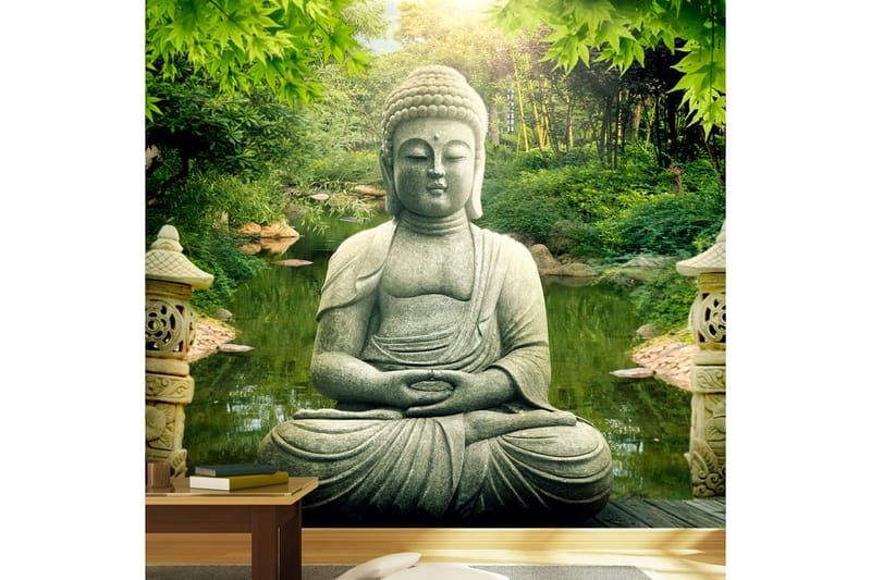 Fototapet Buddha's Garden 250x175 - Artgeist sp. z o. o. - Inredning - Väggdekor - Tapet & tapettillbehör - Fototapet