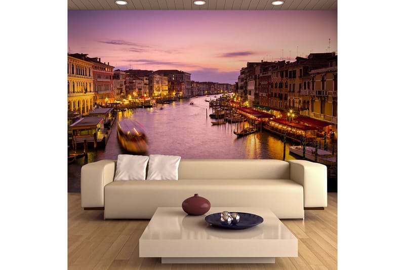 Fototapet City Of Lovers Venedig Nattetid 350x270 - Artgeist sp. z o. o. - Inredning - Väggdekor - Tapet & tapettillbehör - Fototapet