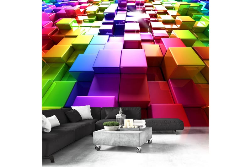 Fototapet Colored Cubes 100x70 - Artgeist sp. z o. o. - Inredning - Väggdekor - Tapet & tapettillbehör - Fototapet