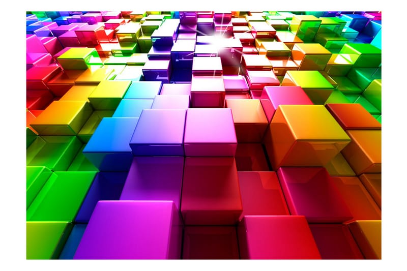 Fototapet Colored Cubes 150x105 - Artgeist sp. z o. o. - Fototapet