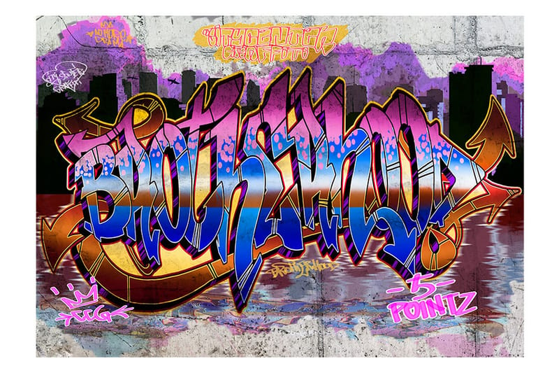 Fototapet Colorful Mural 350x245 - Artgeist sp. z o. o. - Inredning - Väggdekor - Tapet & tapettillbehör - Fototapet