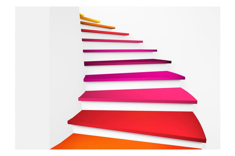 Fototapet Colorful Stairs 150x105 - Artgeist sp. z o. o. - Fototapet