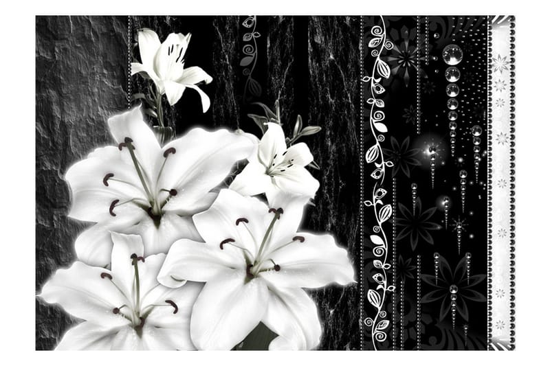 Fototapet Crying Lilies 100x70 - Artgeist sp. z o. o. - Inredning - Väggdekor - Tapet & tapettillbehör - Fototapet